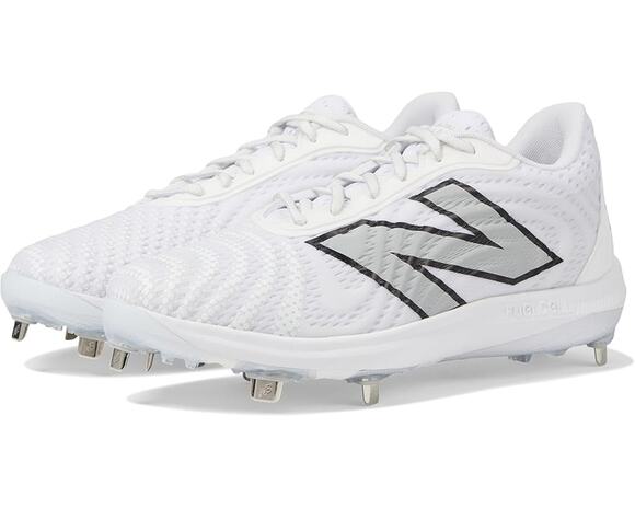 New Balance MENS 11.5 FuelCell 4040v7 Metal Cleats White Black Baseball NWOB